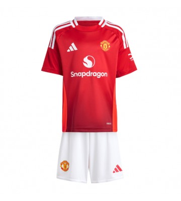 Manchester United Hemmakläder Barn 2024-25 Kortärmad (+ Korta byxor)